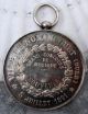 Antique 1891 Large French Silver Plated Medal Award Price Of Music Exonumia photo 1