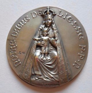 Notre Dame De Liesse French Religious Catholic Medal By Tschudin photo