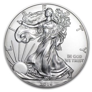 2016 American Eagle 1 Oz.  999 Fine Silver One Dollar Coin (uncirculated) Bu photo