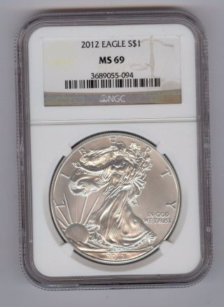 2012 American Silver Eagle Ngc Ms69 photo