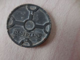 Wwii 1943 Nederland 1 Cent Coin photo