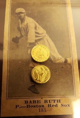 Brilliant Uncirculated 1865 Mexican 24k Gold Coin One Maximillian Peso photo