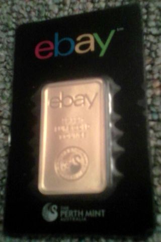 Ebay & Perth 1oz Gold Bar.  9999 Fine In Assay photo