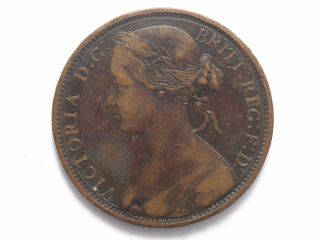 Great Britain Penny,  1862 Error Last Colon Upper Dot Listed In Freeman photo