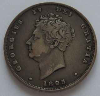 1825 Silver 1 Shilling George Iv Great Britain England British Empire photo