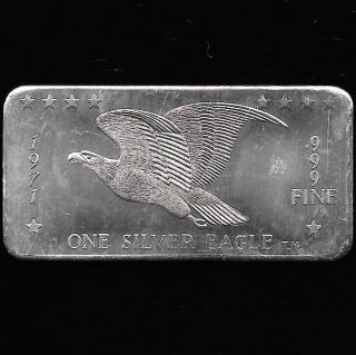 1971 Flying Eagle 1oz.  999 Fine Silver Art Bar T.  M. photo