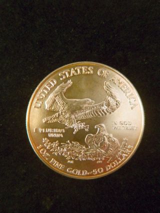 1 Oz.  Gold Bullion One Troy Ounce.  American Gold Eagle Fine Coin photo