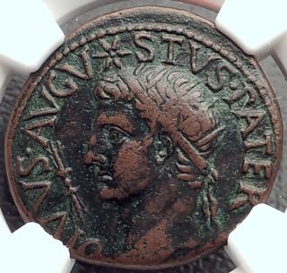 Deified Augustus W Caesar ' S Comet 15ad Ancient Roman Coin By Tiberius Ngc I61978 photo