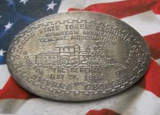 Georgia Token Assn Elongated Nickel Not Penny Smyrna Ga Usa Cent Souvenir Coin photo