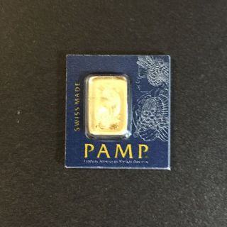 1 Gram Gold Bar -.  9999 - Pamp Suisse Lady Fortuna photo