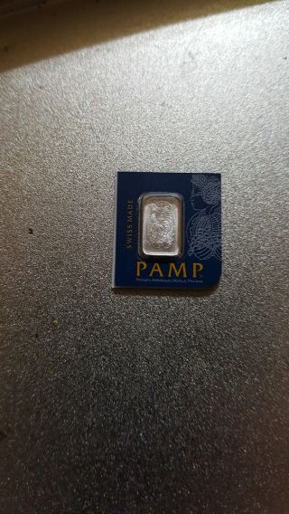 1 Gram Pamp Suisse Platinum Bar (in Assay).  9995 Fine photo