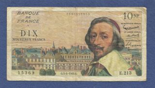 France 10 Nouveaux Francs 1962 Banknote 0530415369,  -  Richelieu,   P - 142 photo