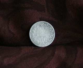 Ireland 1813 10 Pence Silver World Coin Irish Bank Token George Iii Ire B photo