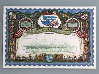 Ringling Brothers Barnum Bailey Specimen Stock Certificate Uncirculated photo