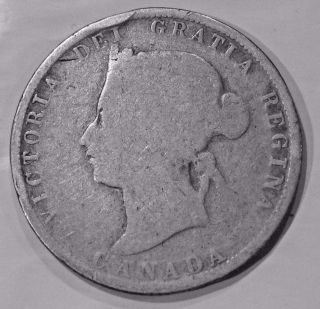 1880 H Canada 25 Cents - Queen Victoria photo