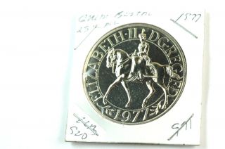 1977 Great Britain Proof Silver 25 Pence Silver Jubilee photo