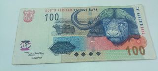 South African Reserve Bank 100 Rand Banknote Circulated photo
