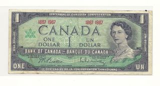 1967 Canada Centennial One Dollar Bank Note photo