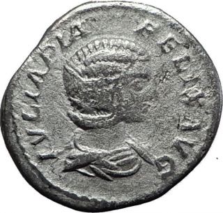 Julia Domna Caracalla & Geta Mother 193ad Silver Ancient Roman Coin Vesta I60484 photo