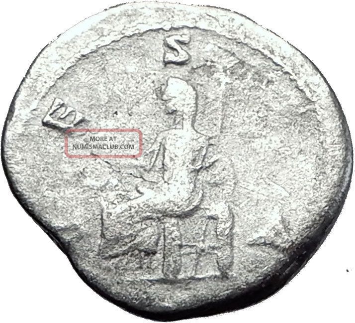 Julia Domna Caracalla & Geta Mother 193ad Silver Ancient Roman Coin ...