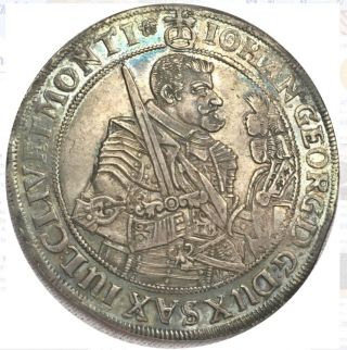 1620 Germany 1 Thaler Rare Coin Iohan.  Georg.  D.  G.  Dvx Sax.  Ivl.  Cliv.  Et.  Mont photo
