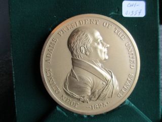 President John Quincy Adams,  Indian Peace Medal,  In Presentation Box,  Chi - 01359 photo