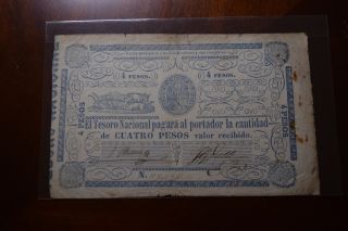 Paraguay 1865 4 Pesos P24 photo