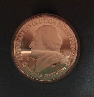 1976 Thomas Jefferson Silver Bicentennial Medal Us In Case photo