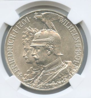 Germany - Prussia.  1901a 5 Mark.  Km 526.  Ngc Ms - 62.  Ruler: Wilhelm Ii. photo