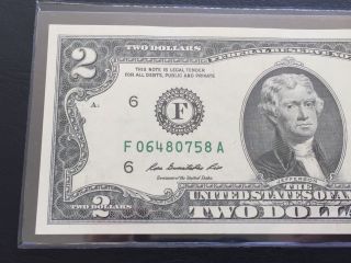 2009 $2 Two Dollar Bill (atlanta 