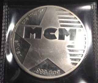 Mcm One Troy Ounce.  999 Fine Silver photo