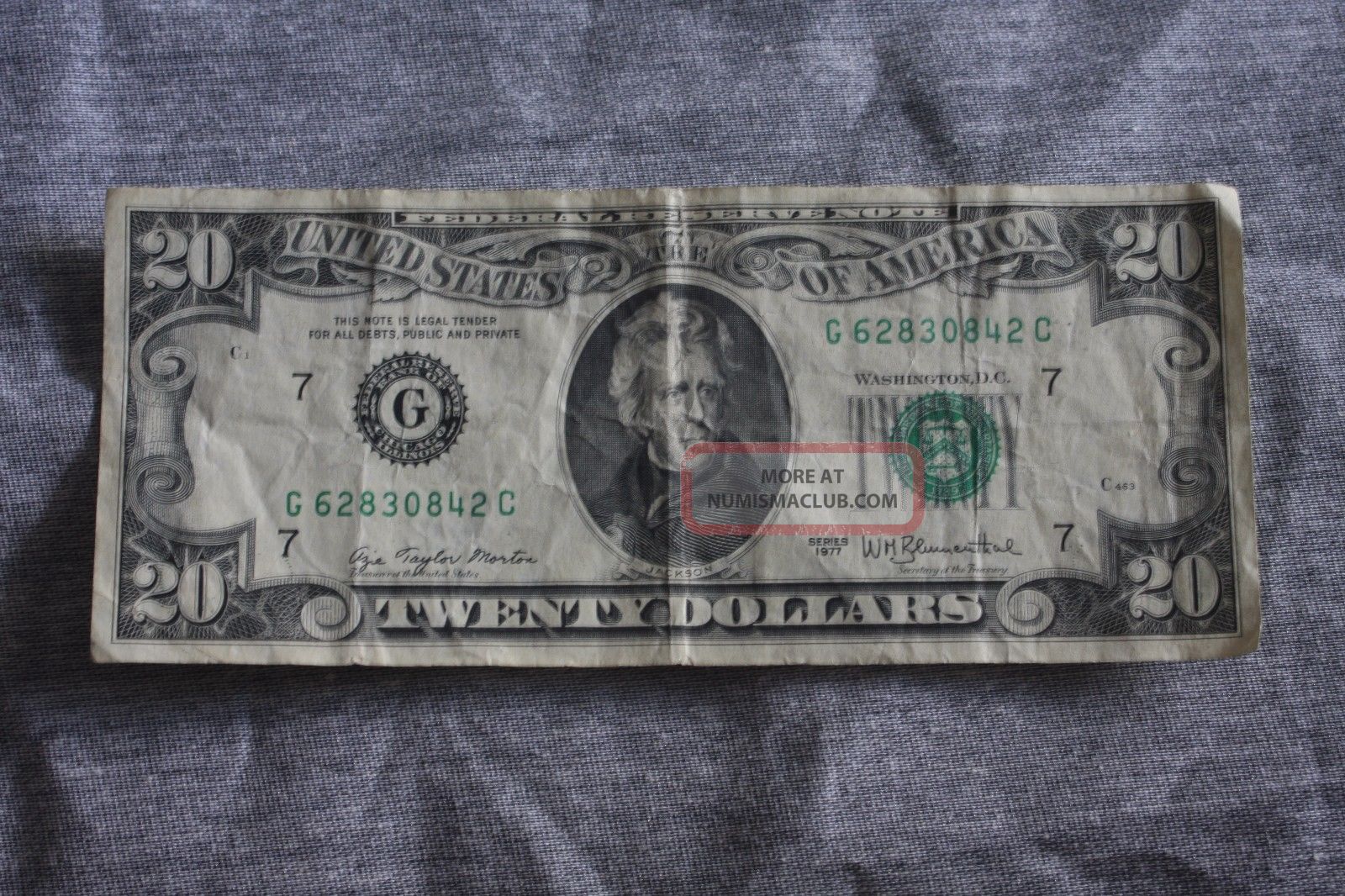 1977 Twenty Dollar Bill Small Size Notes photo