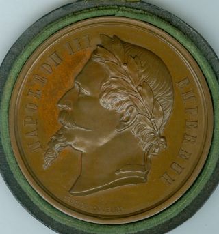 1865 French Award Medal For The Exposition Of Cannes Races,  By Desaide - Roquelay photo