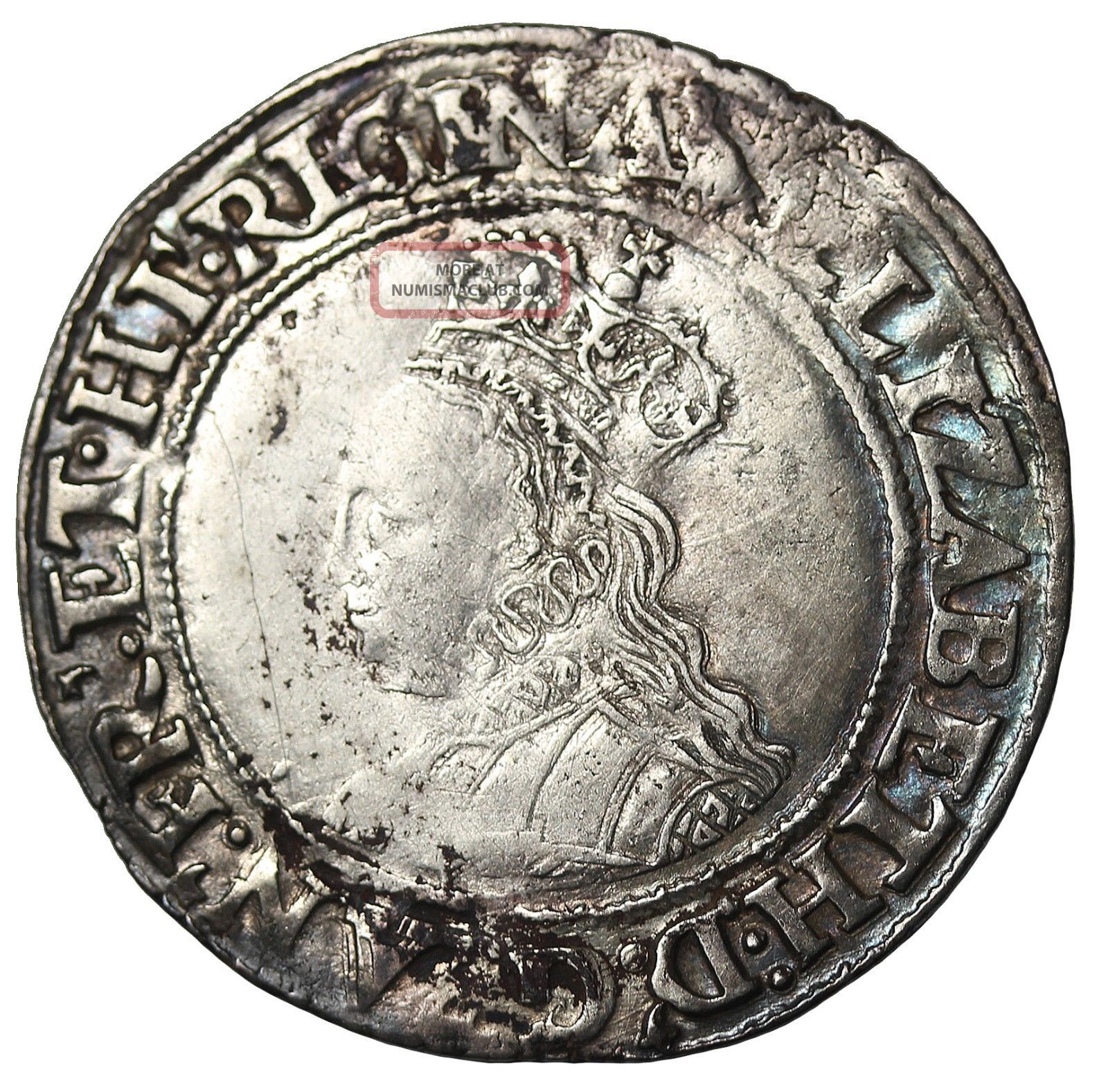 Great Britain 1560 - 61 Ad Elizabeth I Silver Shilling S.  2555 2nd Coinage Bust 1g UK (Great Britain) photo