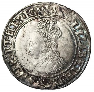 Great Britain 1560 - 61 Ad Elizabeth I Silver Shilling S.  2555 2nd Coinage Bust 1g photo