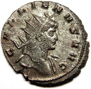 253 - 268 Ad Gallienus Silvered Antoninianus 