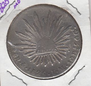 Coin 8 Reales 1825,  Mexico,  Republic,  Silver photo