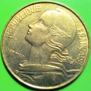 France Marianne Km 930 20 Centimes 1987 Coin Vf Shi photo