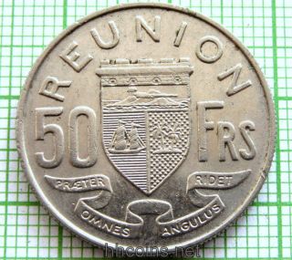 Reunion French Colony 1962 50 Francs photo