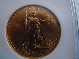 19723 D Twenty Dollar Gold Piece Gradrd Ngc Ms66 Mark Away From Higher Grade photo