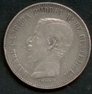 Guatemala 1860,  4 Cuatro Reales Silver photo