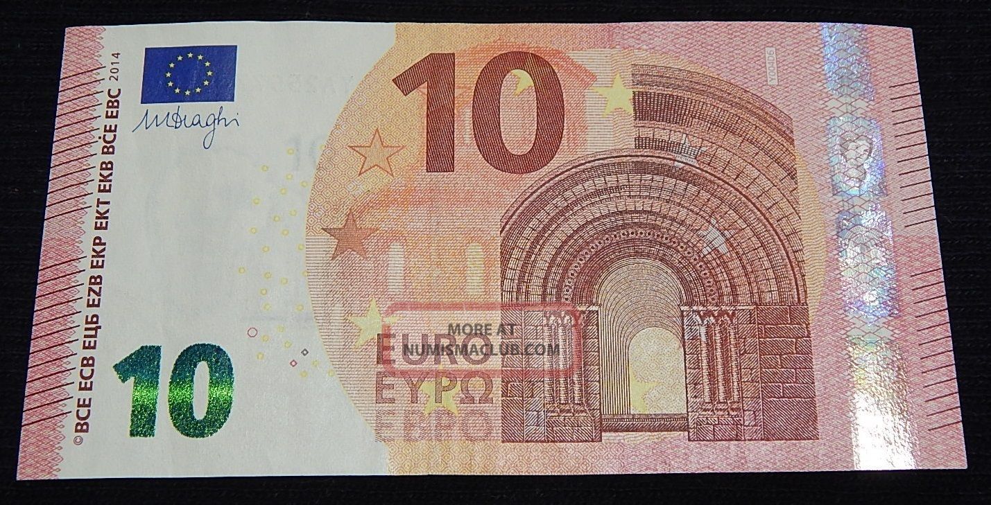 Greece Greek 10 Eyro Y Printer Y004 Very Rare Banknote Europe photo