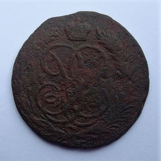 Russia 1 Kopek 1757 - 1761 Elizabeth Copper Coin S7 photo