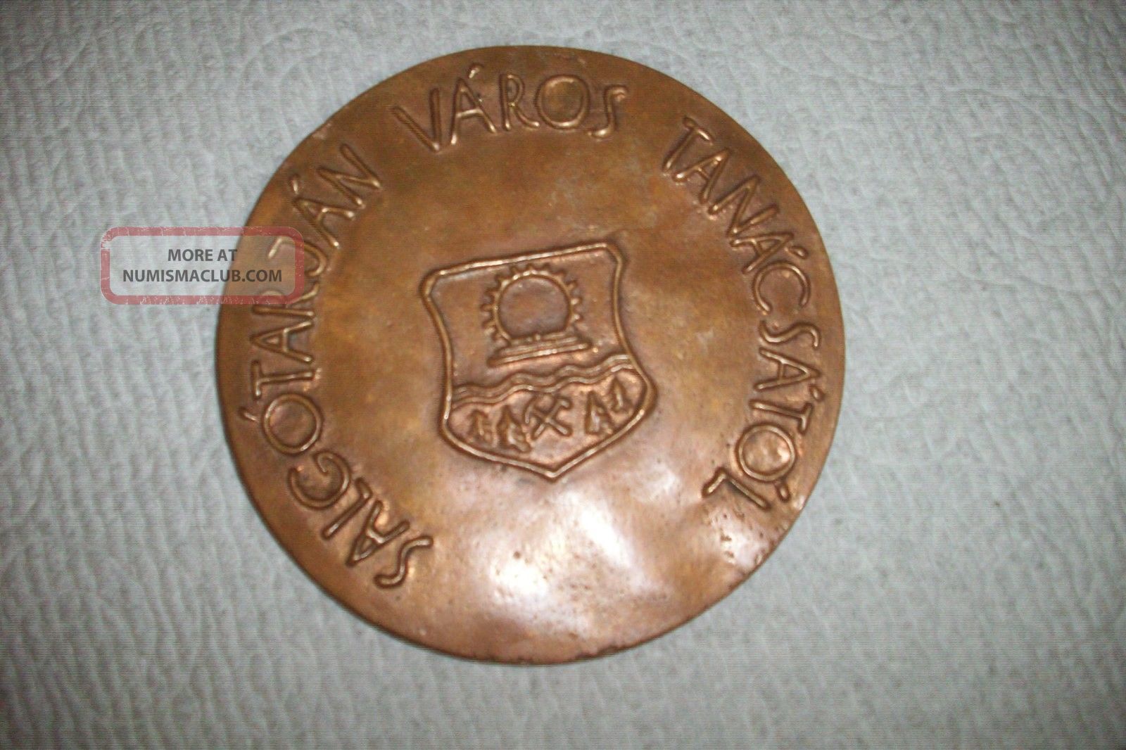 Hungary Salgotarjan Varos Tanacsatol Extra Large Bronze Medal Exonumia photo